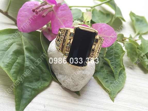 Nhẫn Inox đá Topaz phong thủy thời trang dành cho nam Nhan-inox-xi-vang-da-topaz-den