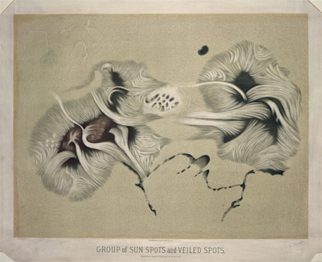 Maps to the Stars: Beautiful astronomical drawings from the 19th century  7sunspotsveiledspots_465_379_int