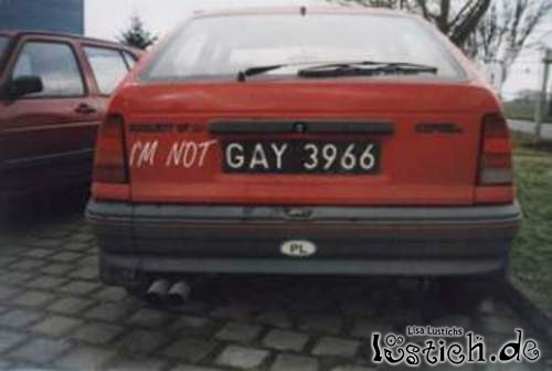 lustige autos und noch mehr 13076-gay-nummernschild
