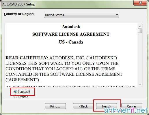 Download AutoDesk Autocad 2007 Full Crack - Hướng dẫn cài đặt chi tiết SinhVienIT.NET---autocad2007-6