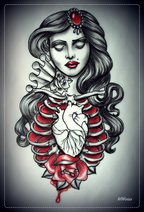 Amlie. Dead_girl_tattoo_flash_by_oldskulllovebymw-d5n0t87_large