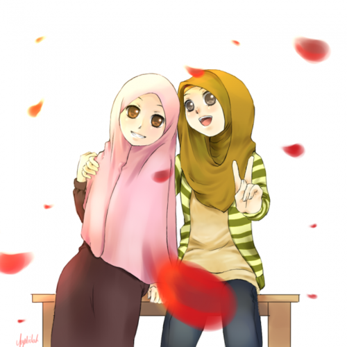 ممكن ستايل رمضاني Happy-hijabi-muslim-girls-manga-990256697_large
