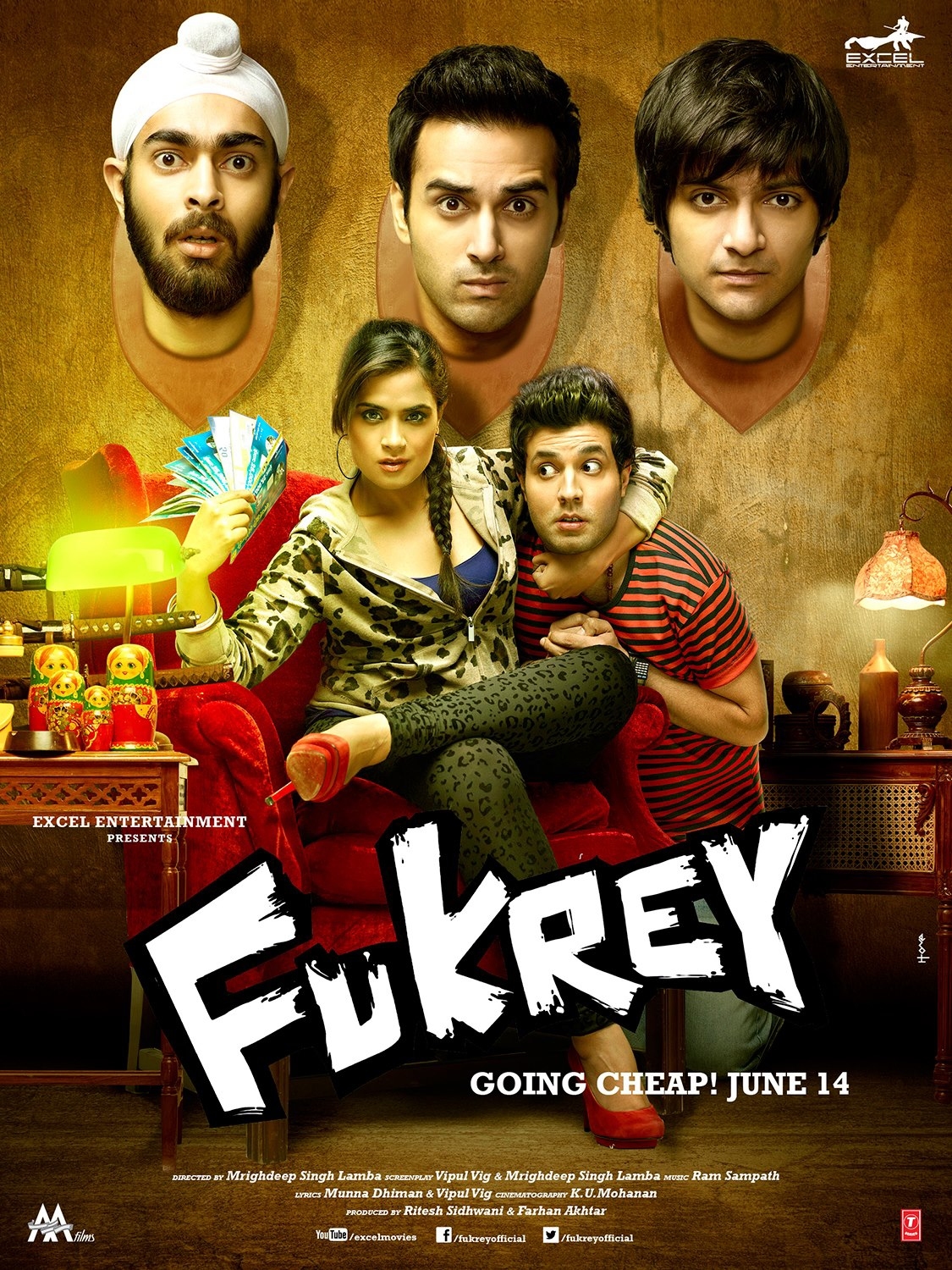 FUKREY (2013) con PULKIT SAMRAT + Jukebox + Sub. Español 5958lb3wqgxj0178.D.0.Fukrey-Movie-New-Poster