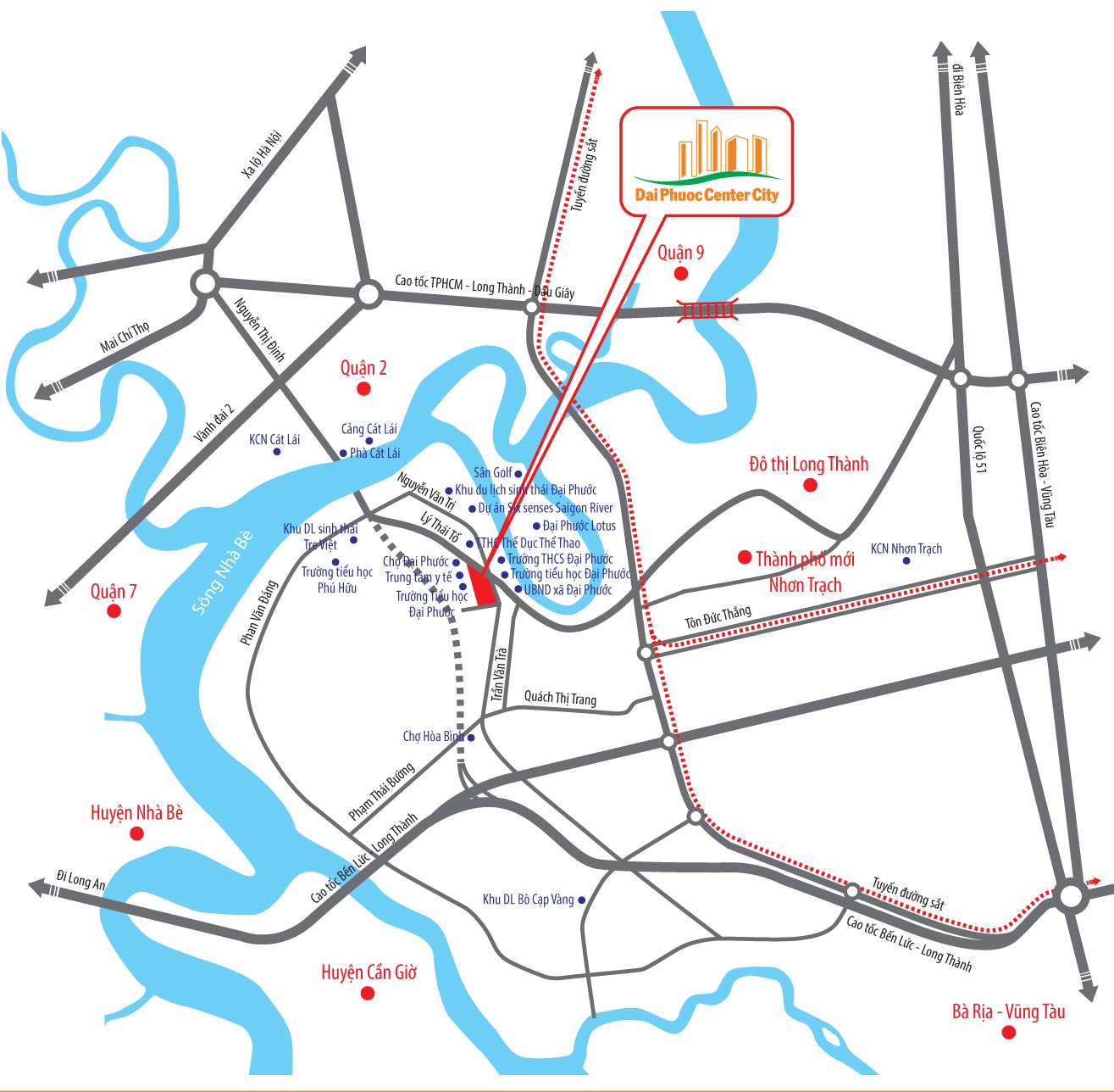 Bảng giá đất huyện Nhơn Trạch tỉnh Đồng Nai Vitri