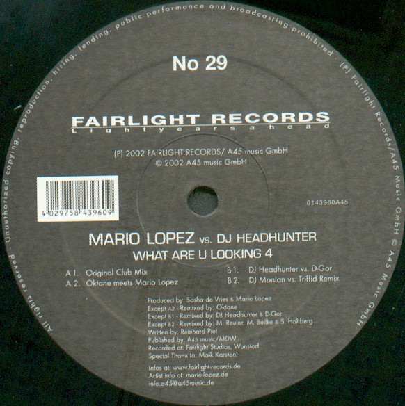 [ Vends ] Vinyles Mario_Lopez_vs_DJ_Headhunter_-_What_Are_U_Looking_4_-_1