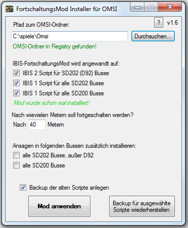 ansagen in allen bussen - [TUT] Automatische Fortschaltung + Ansagen in allen Bussen (Programm) Omsi_fortschaltungsmod_installer