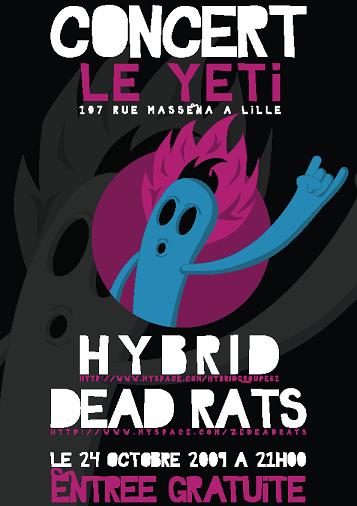 24/10/2009 - DEAD RATS + HYBRID au Yéti de Lille Hybrid2