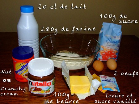 Muffins au Nutella Ingredients