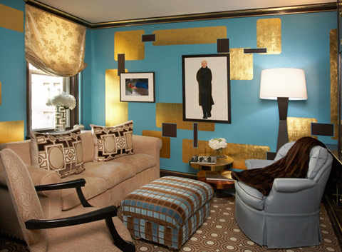 ديكورات روعة Turquoise-brown-interior