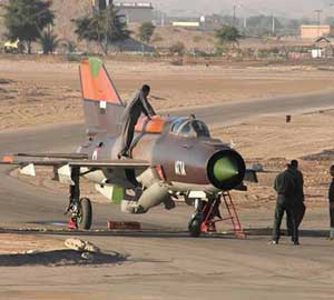 Unmanned Syrian Mig-21 fitted for chemical warfare? Mig21_defected