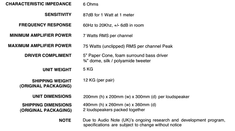 Audio Note AX-ONE Speakers 4281282_orig