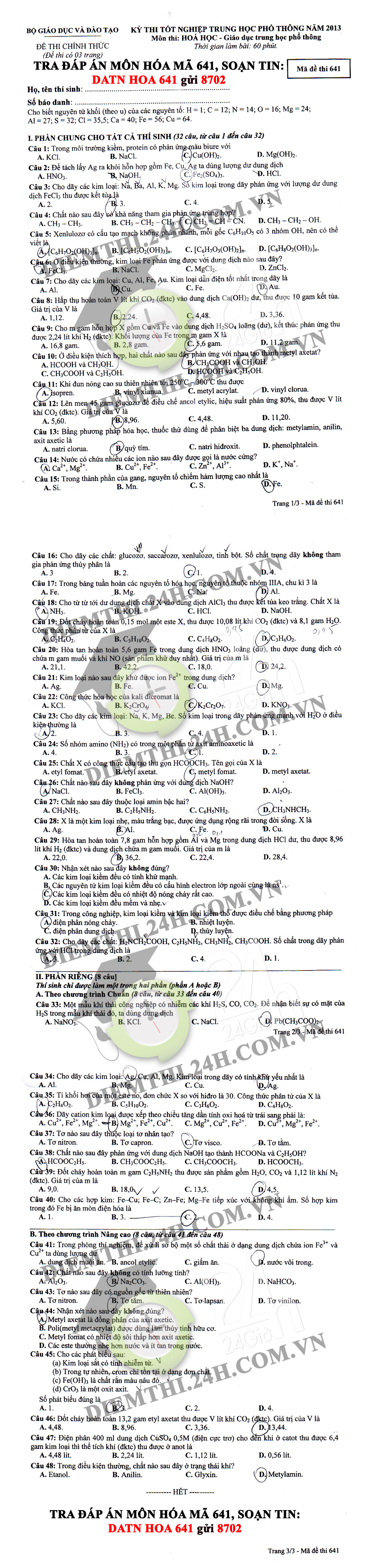 ĐỀ THI (ĐÁP ÁN) TỐT NGHIỆP THPT MÔN HÓA MÃ ĐỀ 475,246,641,328 2013  1370164547_641-chuan