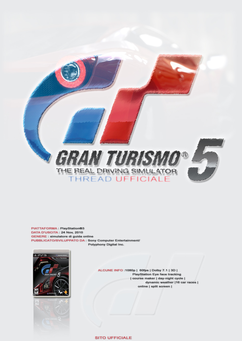 [Ps3] [Thread Ufficiale] GRAN TURISMO 5 GT