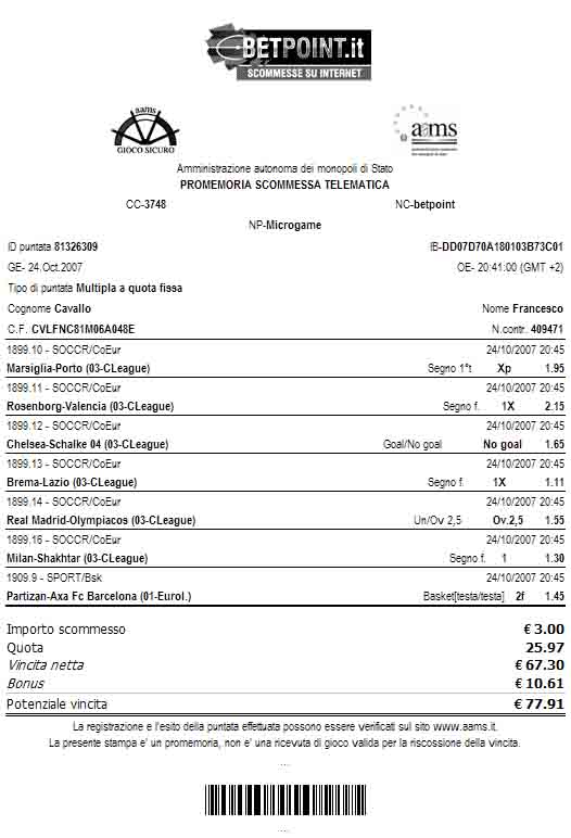 BOLLETTA n° 7 solocofidi (PERSA PER UN TIRO DA 3 sbagliato) Scommessa%20con%20donatello%2077