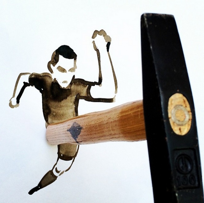 Christoph Niemann - illustrator Creative-sketches-drawings-using-everyday-objects-6