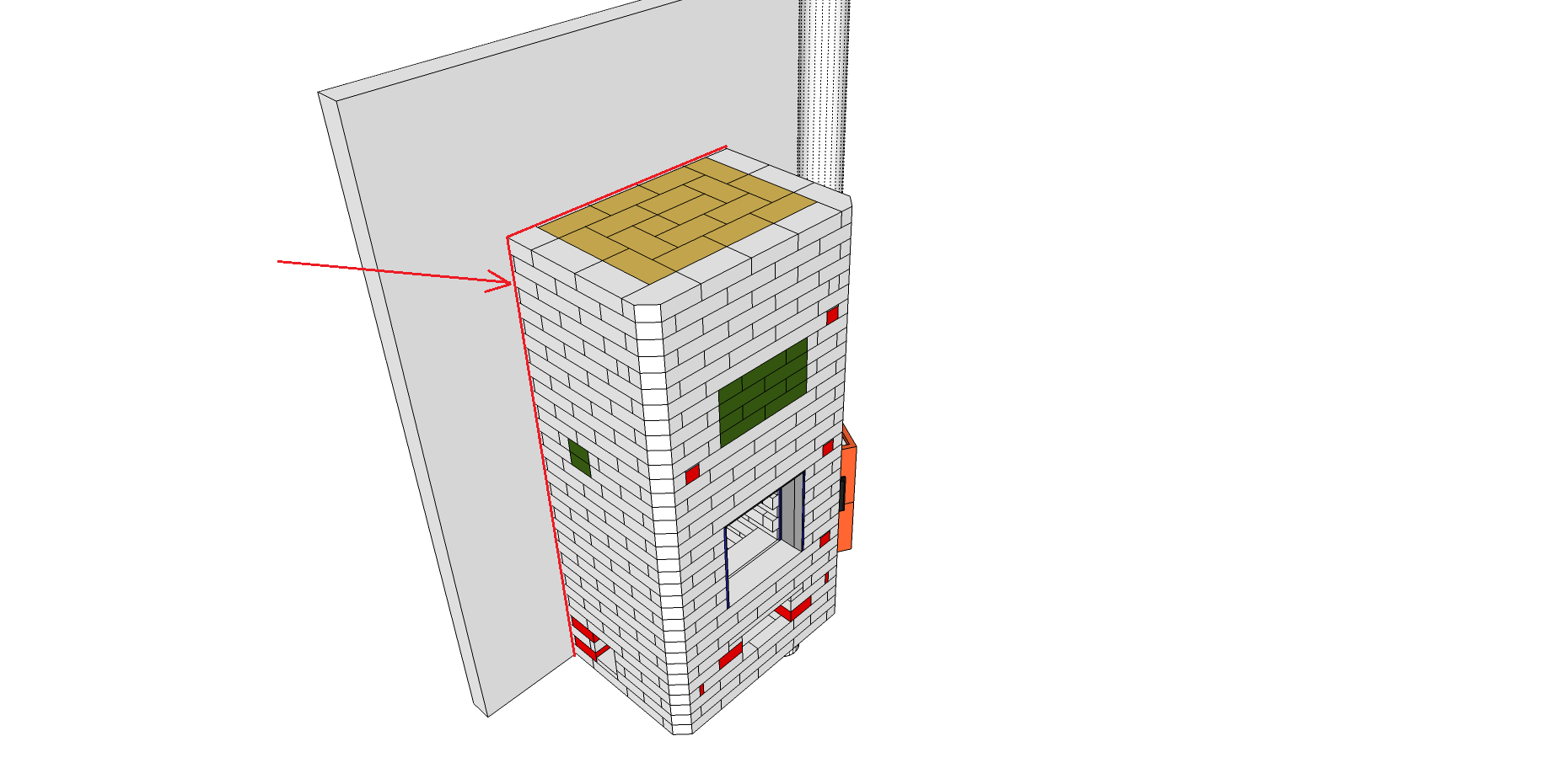 Integration dans mur brique terre crue 6kW_09-2020._avant