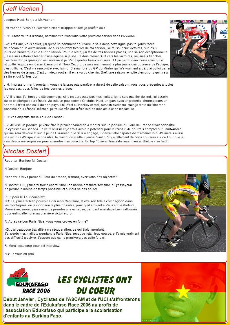 (ASCAM Magazine) INTERVIEW ET ARTICLES 6tdfmag