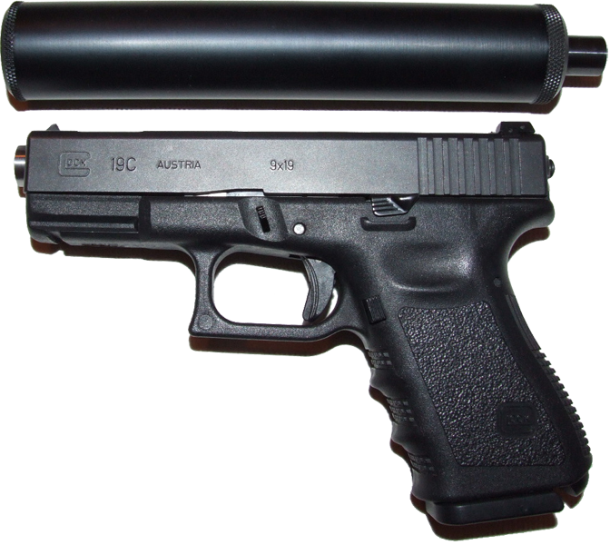 Silencieux RDS Tactical sur Glock 19 Glock-RDS-a-cote