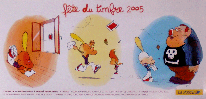 timbres BD Fete%20du%20timbre%202005%20les%20aventures%20de%20titeuf%20par%20zep%20-%20le%20dos%20du%20carnet