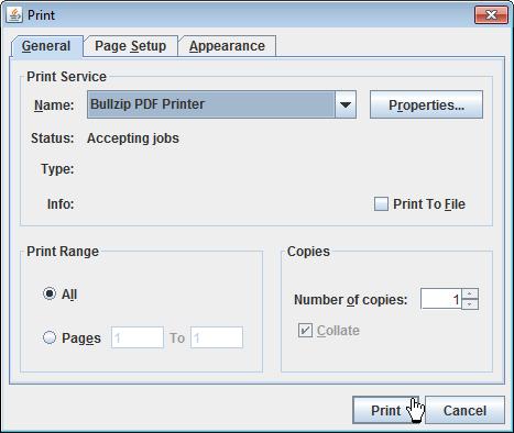 PrintMode - طباعة جدول البيانات JTable مباشرة باستخدام table.print Ss2