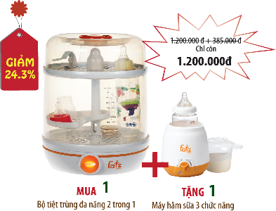 Máy tiệt trùng Fatzbaby - An toàn cho bé, tiện lợi cho mẹ Combo%201