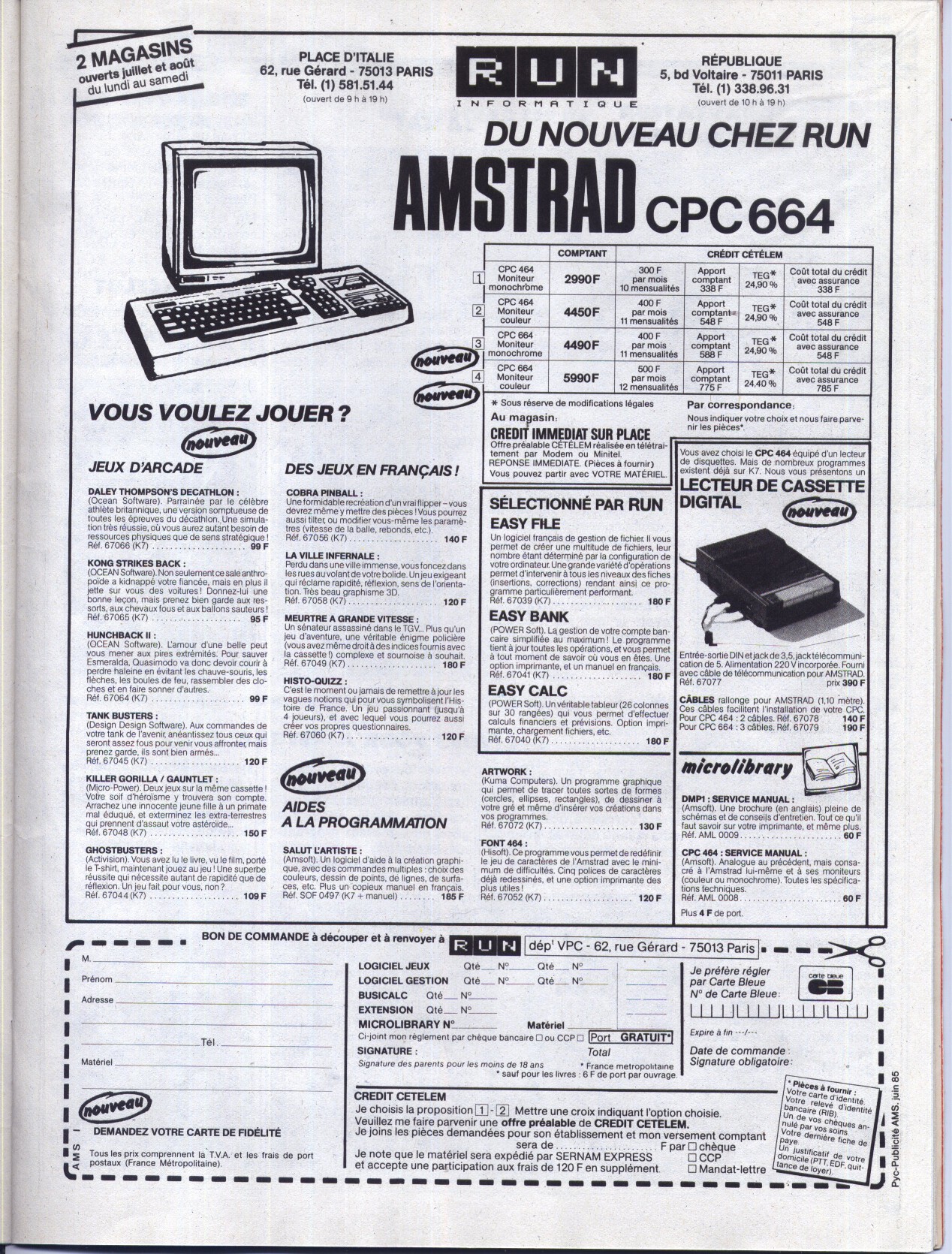 Amstrad CPC 464 K7 - Ordinateurs