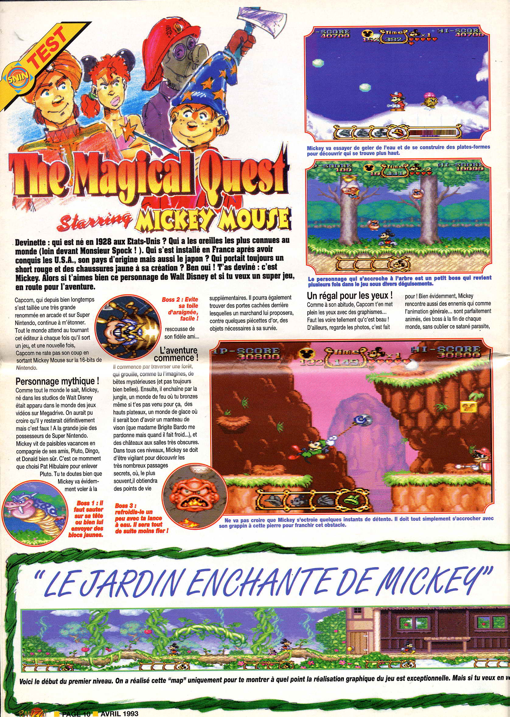 [TEST] Magical Quest (Super Famicom) Banzza%C3%AF%20-%20n%C2%B009%20-%20avril%201993%20-%20page010