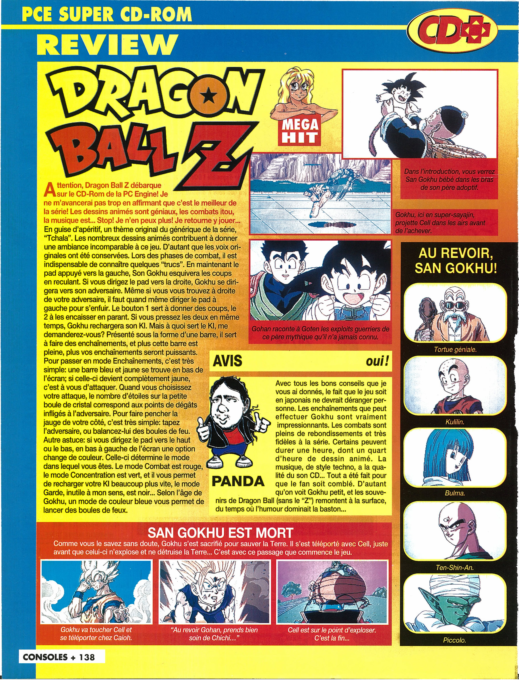 [TEST] DRAGON BALL Z : Idainaru Goku Densetsu / PC Engine Super CD-Rom² Consoles%20%2B%20039%20-%20Page%20138%20%28janvier%201995%29