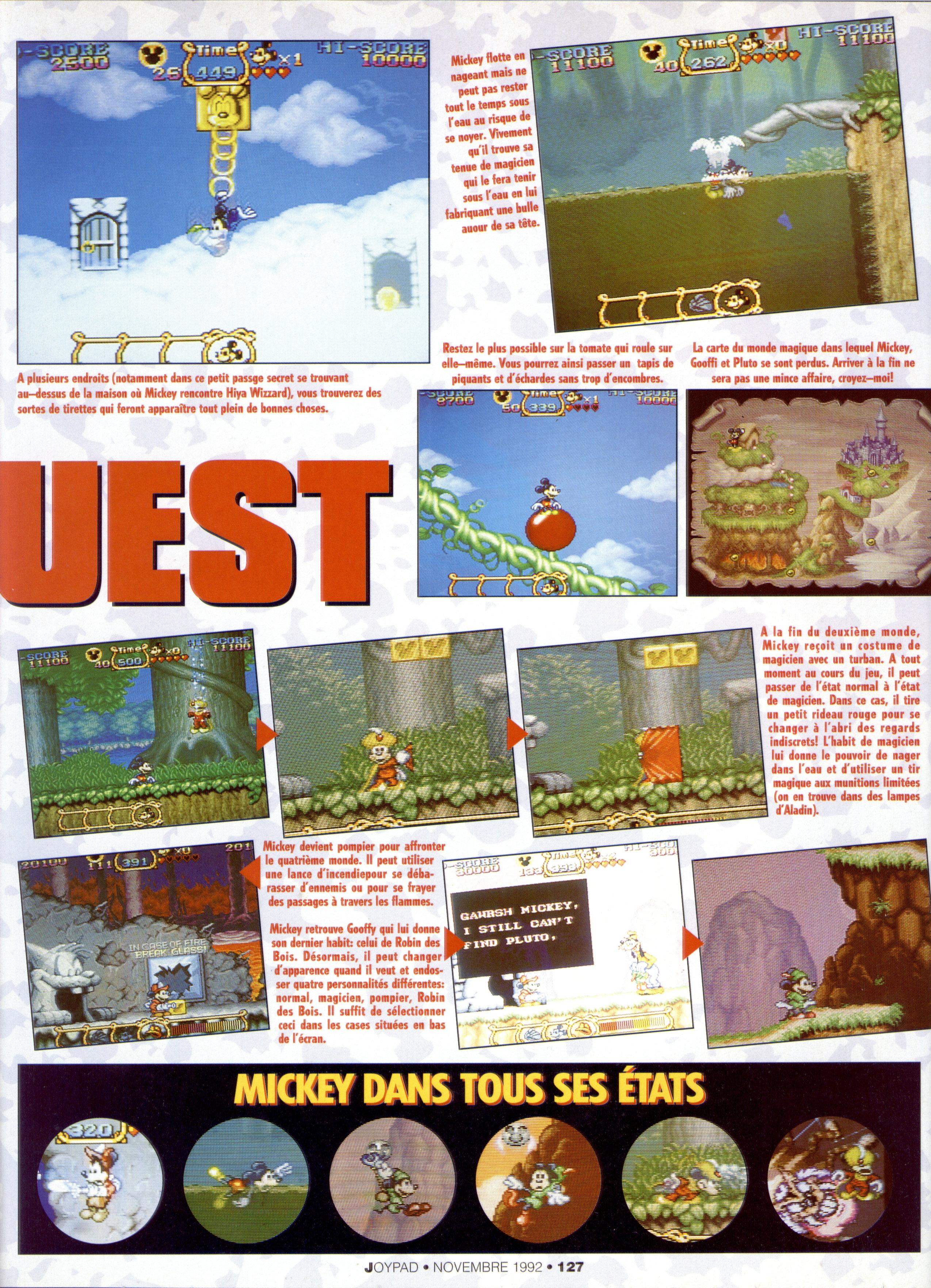 [TEST] Magical Quest (Super Famicom) Joypad%20014%20-%20Page%20127%20%281992-11%29