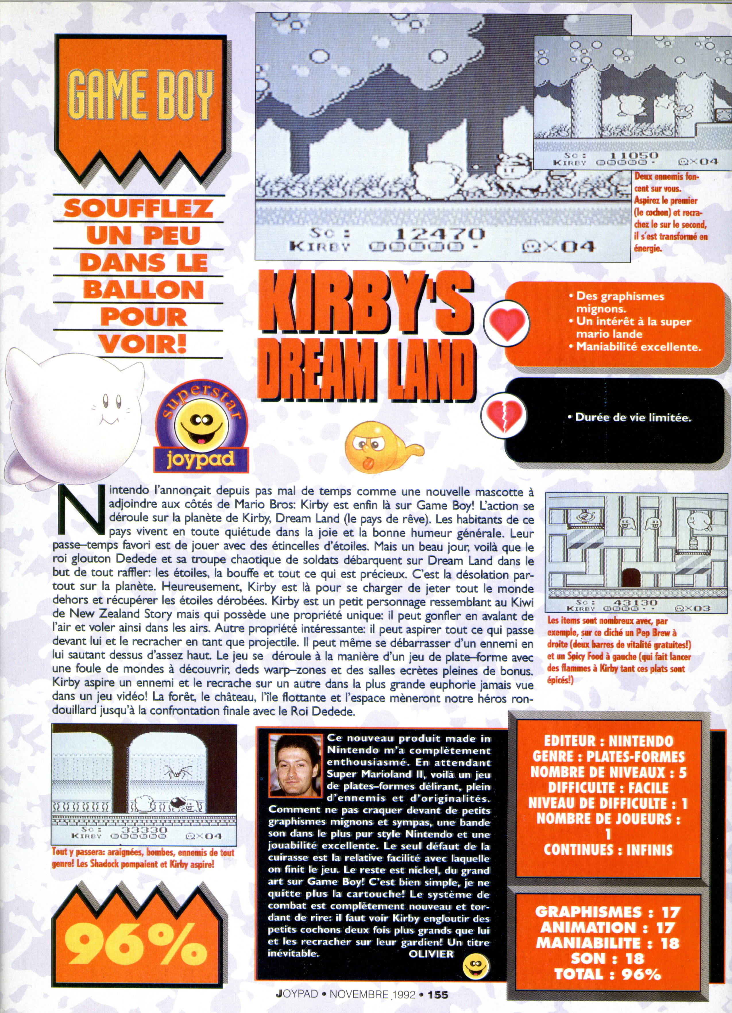 [TEST] Kirby's Dream Land (GB) Joypad%20014%20-%20Page%20155%20%281992-11%29