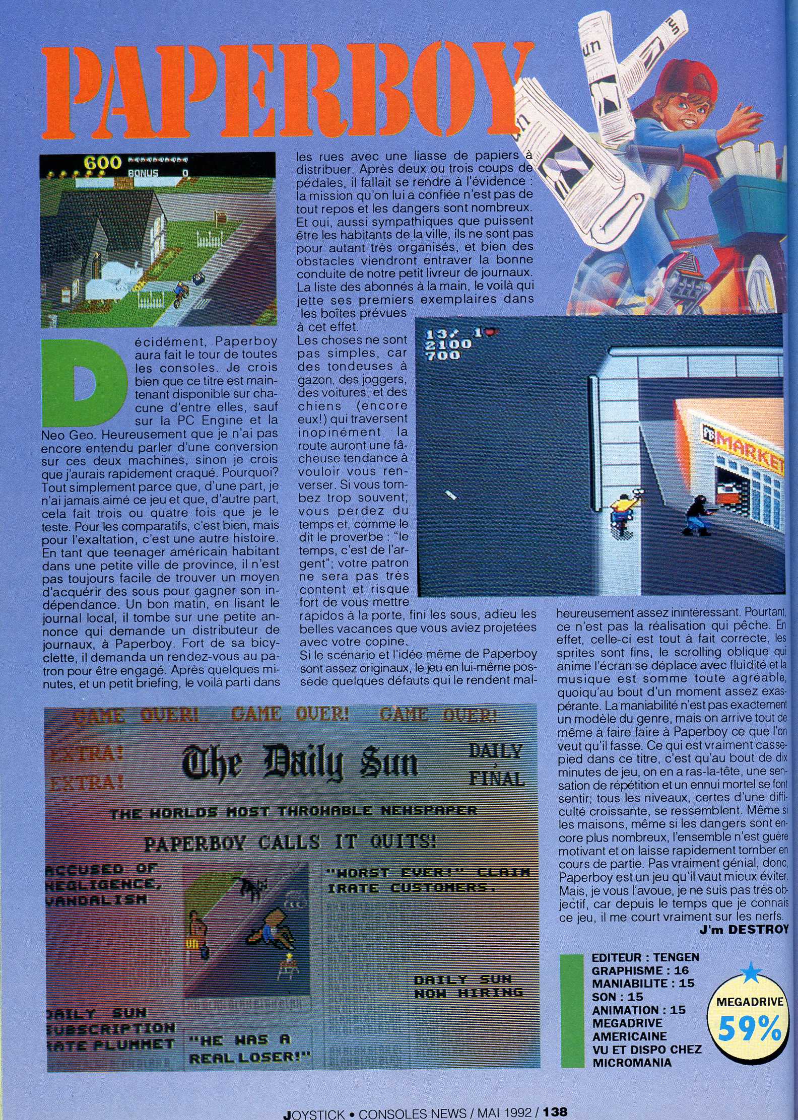 [TEST] Paperboy (Mega Drive) Page%20138