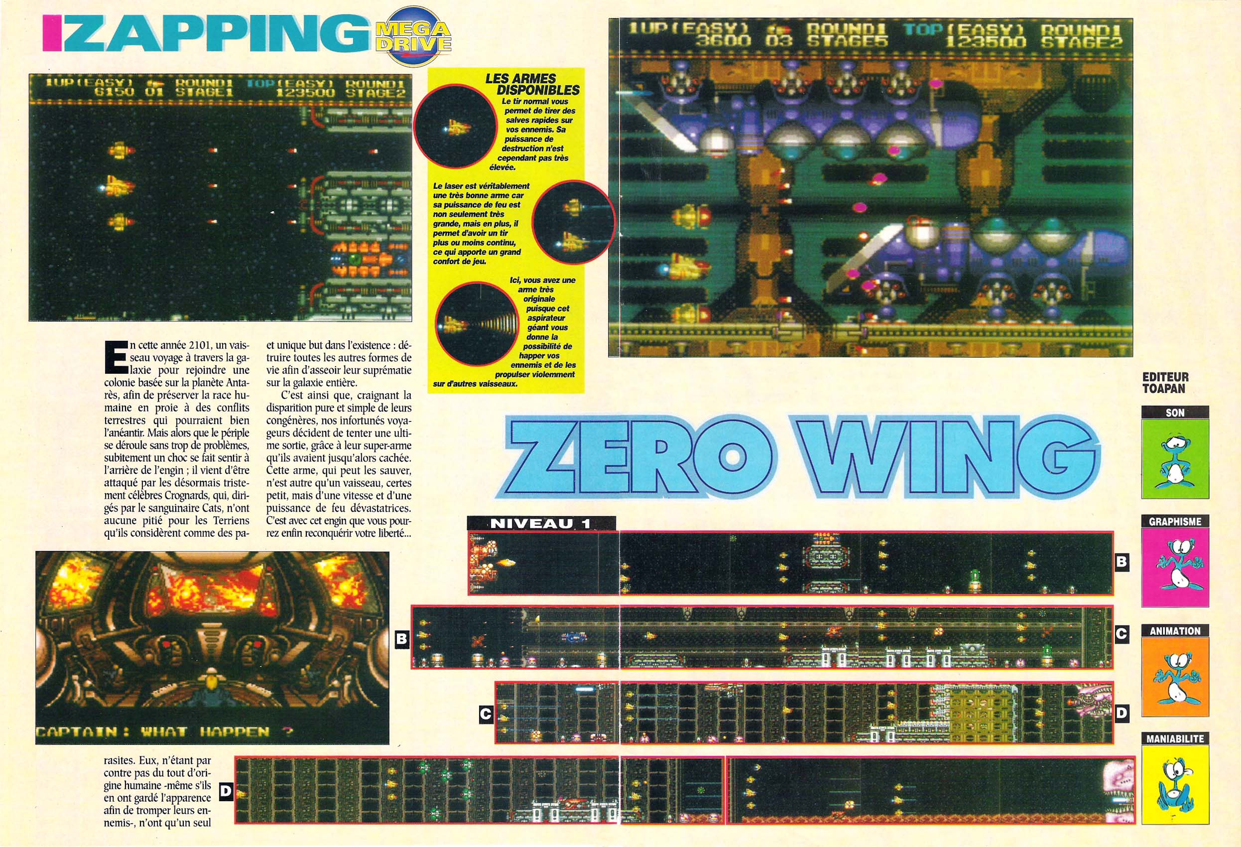 [TEST] Zero Wing (Mega Drive) MEGA%20Force%20006%20-%20Page%20076-077%20%281992-05%29