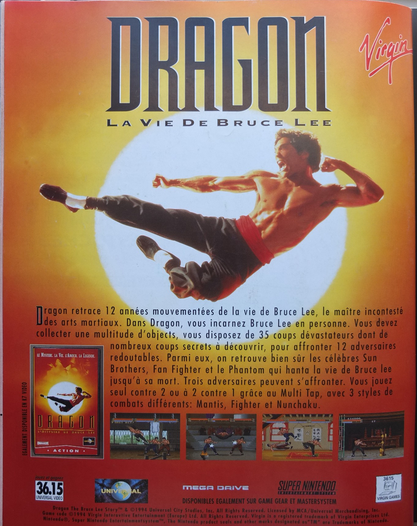 Dragon, l'histoire de Bruce Lee : 30 ans dejà ! Megaforce%20n33%20p263