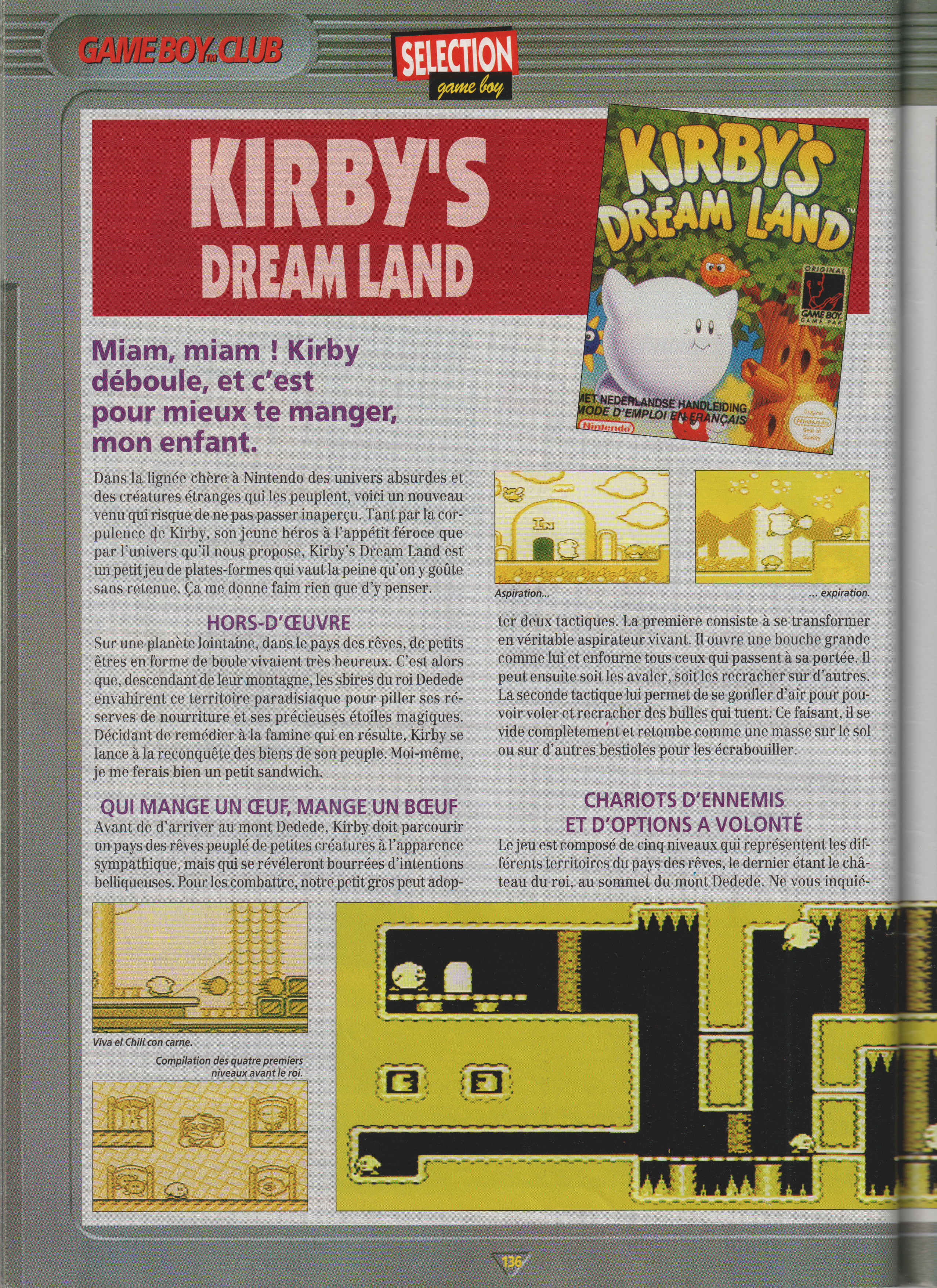 [TEST] Kirby's Dream Land (GB) Nintendo%20Player%2009%20-%20Page%20136%20%281993-03%29