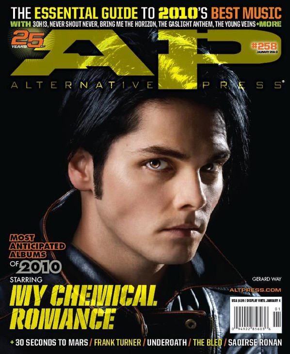 Hits de MCR en la portada de la revista Alternative Press Gerard