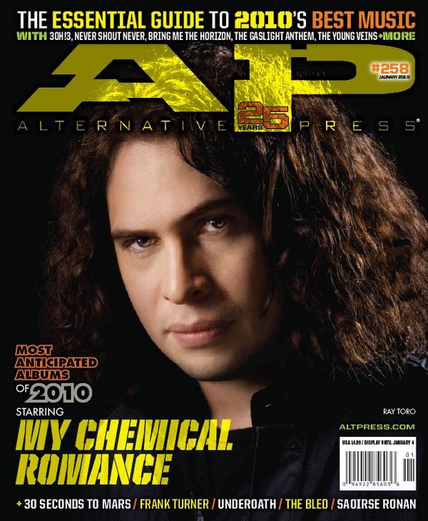 Hits de MCR en la portada de la revista Alternative Press Ray