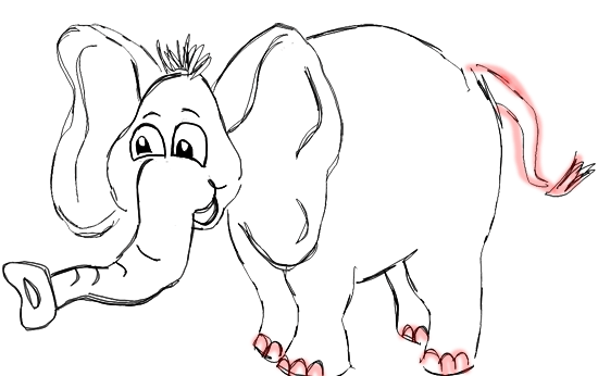 بالخطوات ...رسم الديك الرومي.............ا - صفحة 2 08-cartoon-elephants-drawingtutorials1