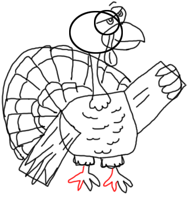 بالخطوات ...رسم الديك الرومي.............ا 14-turkey