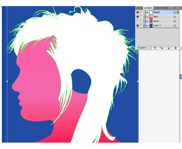 Create a Sparkly Female Portrait in Illustrator  Step4