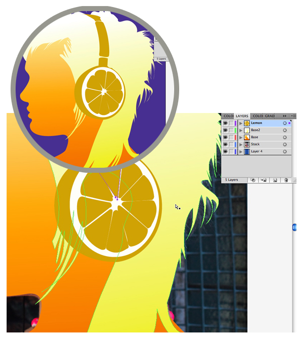 Create a Sparkly Female Portrait in Illustrator  Step6