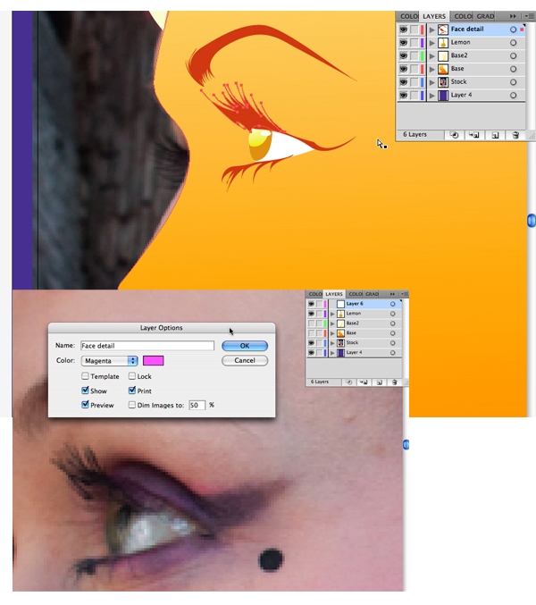 Create a Sparkly Female Portrait in Illustrator  Step7