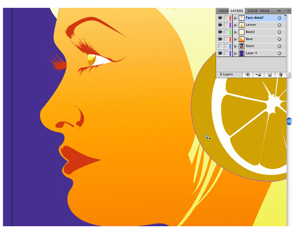 Create a Sparkly Female Portrait in Illustrator  Step8