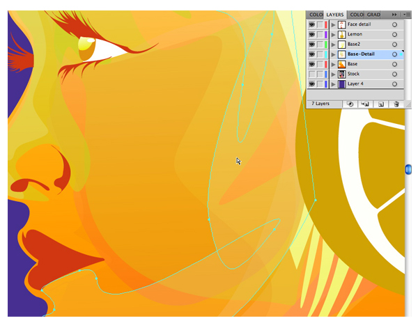 Create a Sparkly Female Portrait in Illustrator  Step9