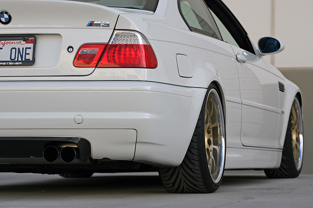 White E46 M3 + CSL Parts + Gold HREs 058