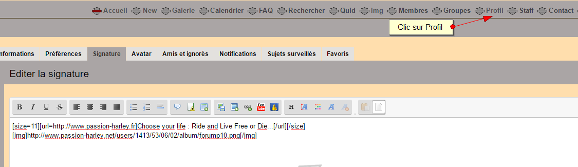 Comment insérer une SIGNATURE dans son profil 7643381473