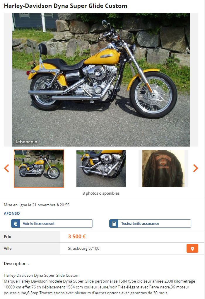 arnaque - Escroqueries sur le Bon-Coin par le Forum Passion-Harley - Page 23 8889051452