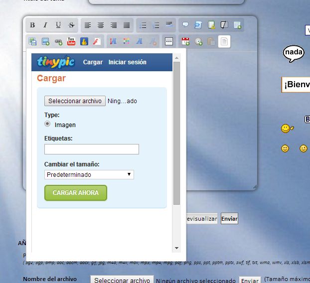 Al querer alojar una imagen, me sale Tinypic en lugar de Servimg 1889244182
