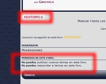 ¿Por qué sigue apareciendo el ícono de "Nuevo Tema" a un usuario que no tiene permisos para abrir temas nuevos? 4043261926