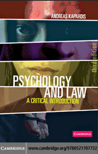 Psychology and Law: A Critical Introduction, 2010 2609235358