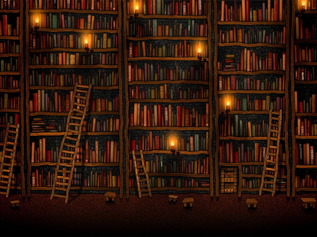 La magia en un libro Book-iPad-wallpaper-Library